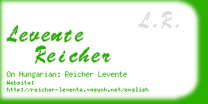 levente reicher business card